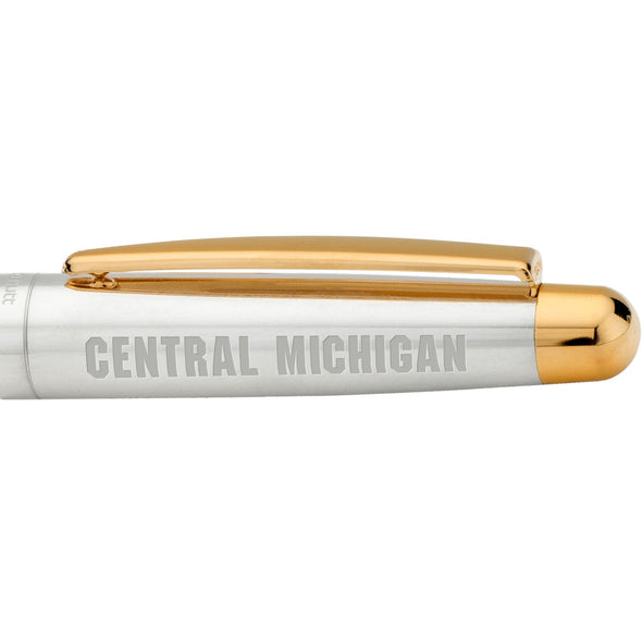 Central Michigan Fountain Pen in Sterling Silver with Gold Trim Shot #2