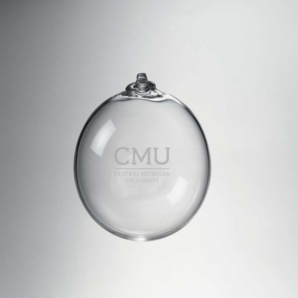 Central Michigan Glass Ornament by Simon Pearce Shot #1