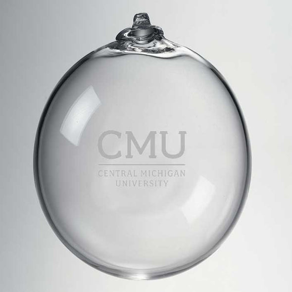 Central Michigan Glass Ornament by Simon Pearce Shot #2