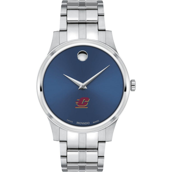 Central Michigan Men's Movado Collection Stainless Steel Watch with Blue Dial Shot #2