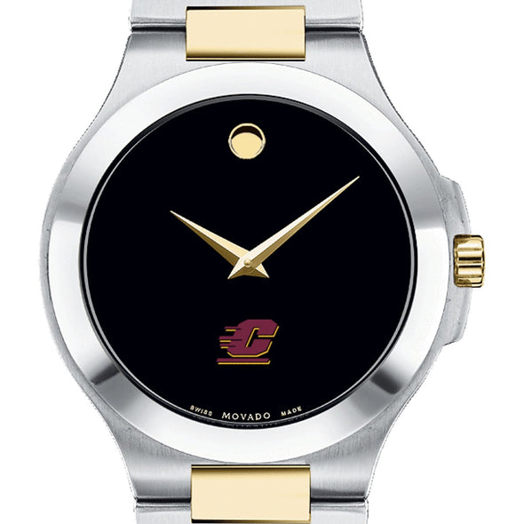 Central Michigan Men&#39;s Movado Collection Two-Tone Watch with Black Dial Shot #1