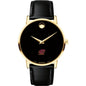 Central Michigan Men's Movado Gold Museum Classic Leather Shot #2