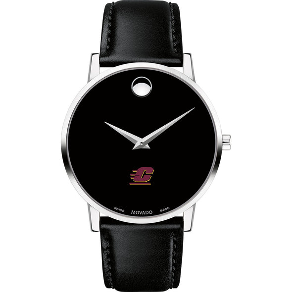 Central Michigan Men&#39;s Movado Museum with Leather Strap Shot #2