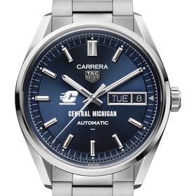 Central Michigan Men's TAG Heuer Carrera Day-Date Automatic with Blue Dial Shot #1