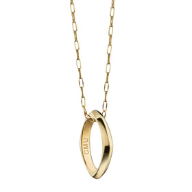 Central Michigan Monica Rich Kosann Poesy Ring Necklace in Gold Shot #1