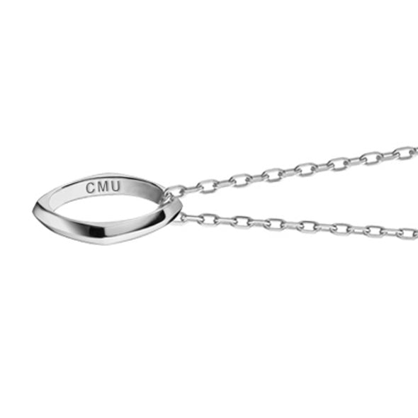 Central Michigan Monica Rich Kosann Poesy Ring Necklace in Silver Shot #3