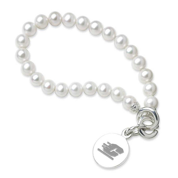 Central Michigan Pearl Bracelet with Sterling Silver Charm Shot #1