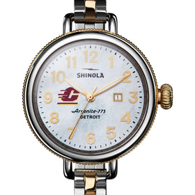 Central Michigan Shinola Watch, The Birdy 34 mm MOP Dial Shot #1