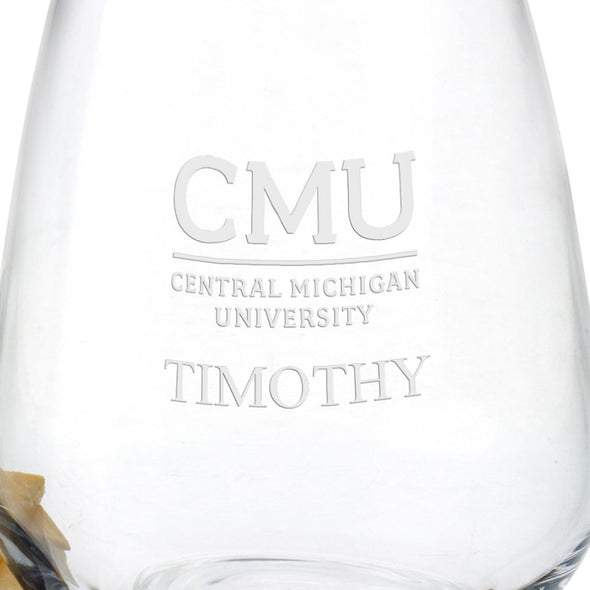 Central Michigan Stemless Wine Glasses - Set of 2 Shot #3