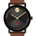 Central Michigan University Men's Movado BOLD with Cognac Leather Strap