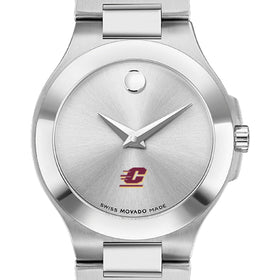 Central Michigan Women&#39;s Movado Collection Stainless Steel Watch with Silver Dial Shot #1