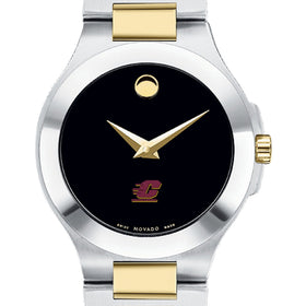 Central Michigan Women&#39;s Movado Collection Two-Tone Watch with Black Dial Shot #1