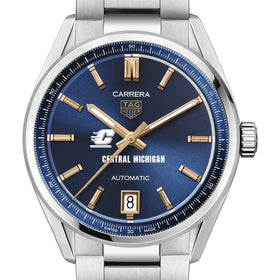 Central Michigan Women's TAG Heuer Steel Carrera Automatic with Blue Dial Shot #1