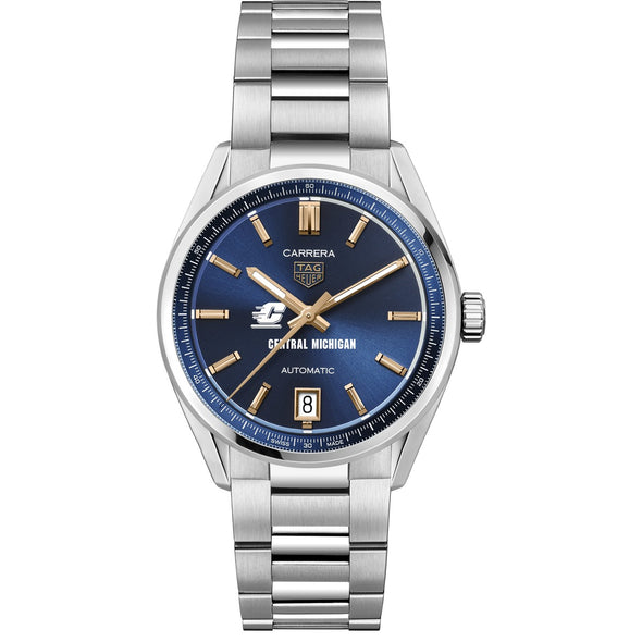 Central Michigan Women's TAG Heuer Steel Carrera Automatic with Blue Dial Shot #2