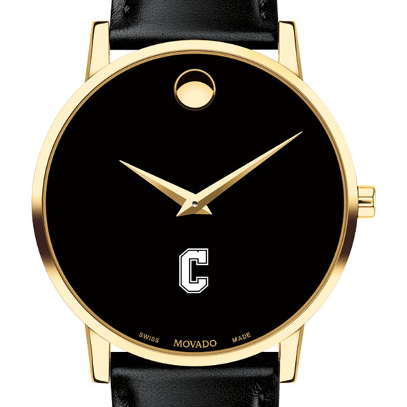 Charleston Men&#39;s Movado Gold Museum Classic Leather Shot #1