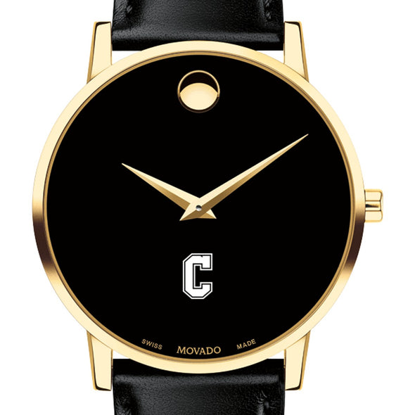 Charleston Men's Movado Gold Museum Classic Leather Shot #1