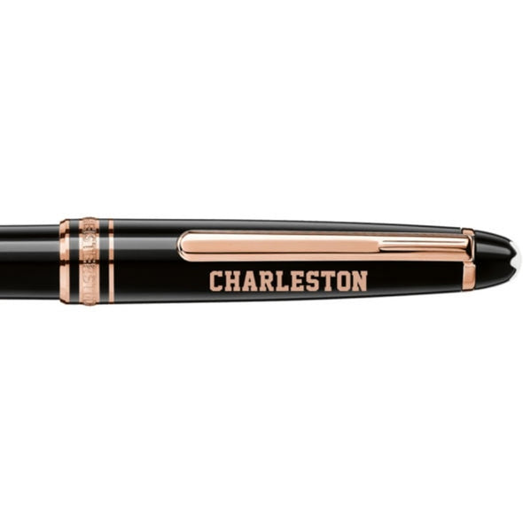 Charleston Montblanc Meisterstück Classique Ballpoint Pen in Red Gold Shot #2