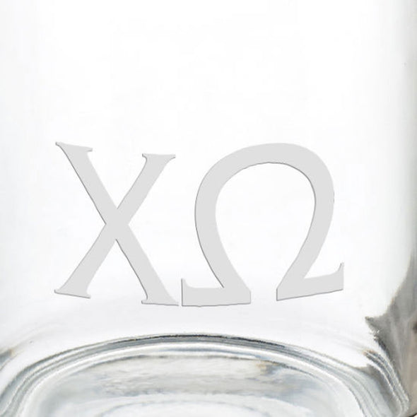 Chi Omega 13 oz Glass Coffee Mug Shot #3