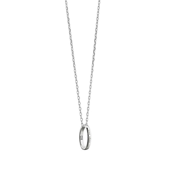 Chi Omega Monica Rich Kosann "Carpe Diem" Poesy Ring Necklace in Silver Shot #2