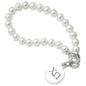 Chi Omega Pearl Bracelet with Sterling Silver Charm Shot #1