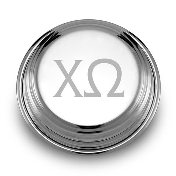 Chi Omega Pewter Paperweight Shot #1