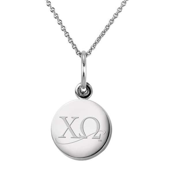 Chi Omega Sterling Silver Necklace with Silver Charm Shot #2