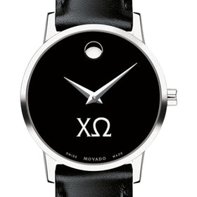 Chi Omega Women&#39;s Movado Museum with Leather Strap Shot #1
