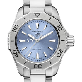 Chi Omega Women&#39;s TAG Heuer Steel Aquaracer with Blue Sunray Dial Shot #1