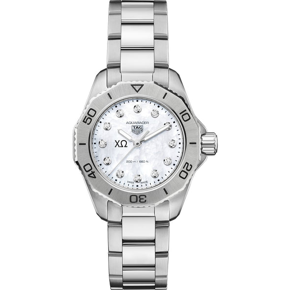 Chi Omega Women&#39;s TAG Heuer Steel Aquaracer with Diamond Dial Shot #2
