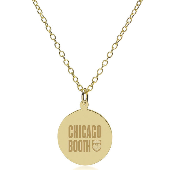 Chicago Booth 14K Gold Pendant &amp; Chain Shot #2