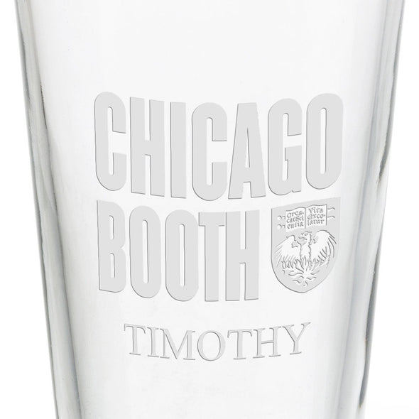 Chicago Booth 16 oz Pint Glass- Set of 4 Shot #3