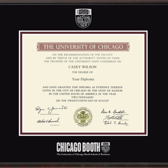 Chicago Booth Diploma Frame, the Fidelitas Shot #2