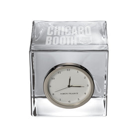Chicago Booth Glass Desk Clock by Simon Pearce Shot #1
