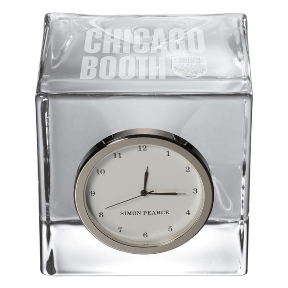 Chicago Booth Glass Desk Clock by Simon Pearce Shot #2
