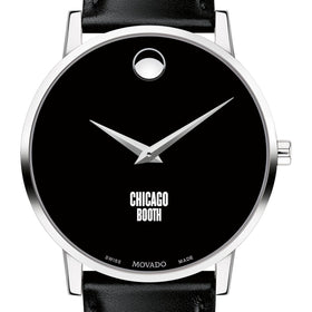 Chicago Booth Men&#39;s Movado Museum with Leather Strap Shot #1