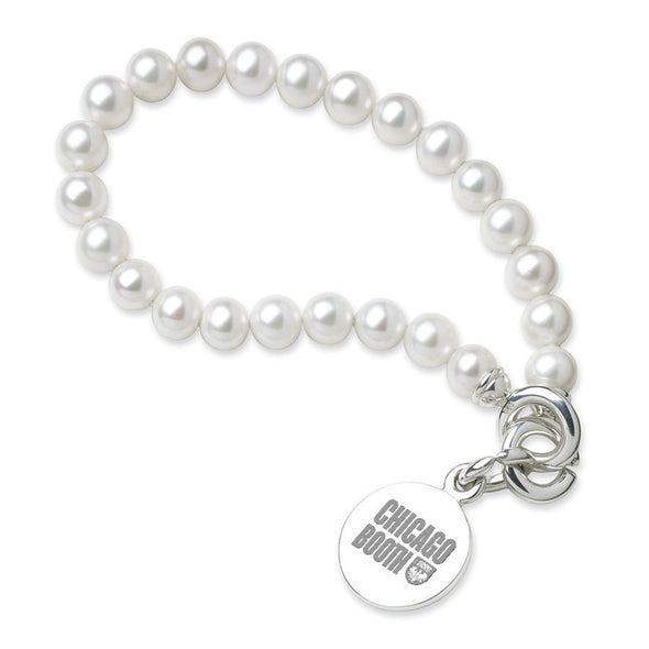Chicago Booth Pearl Bracelet with Sterling Silver Charm Shot #1