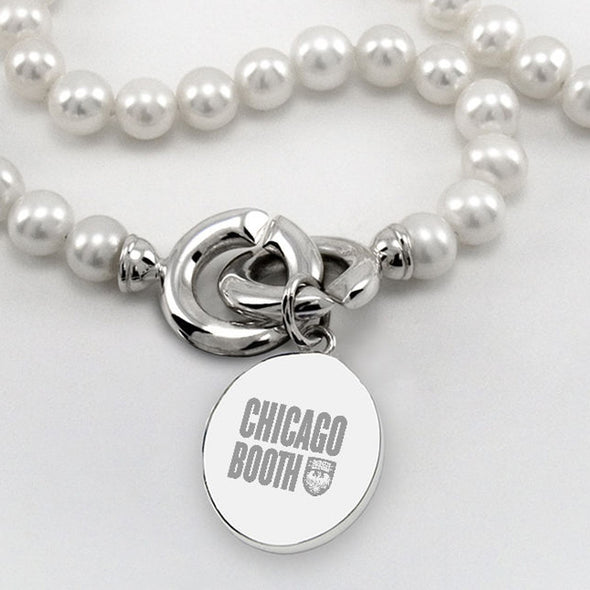 Chicago Booth Pearl Necklace with Sterling Silver Charm Shot #2