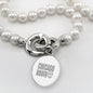 Chicago Booth Pearl Necklace with Sterling Silver Charm Shot #2