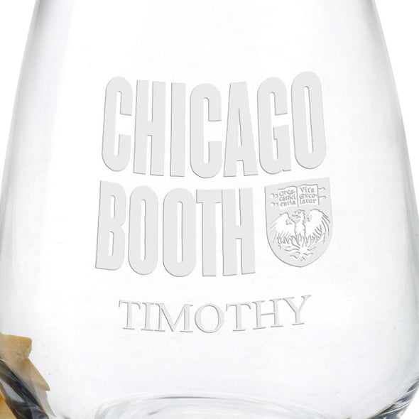 Chicago Booth Stemless Wine Glasses - Set of 4 Shot #3