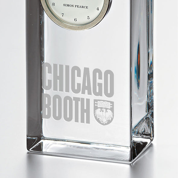 Chicago Booth Tall Glass Desk Clock by Simon Pearce Shot #2