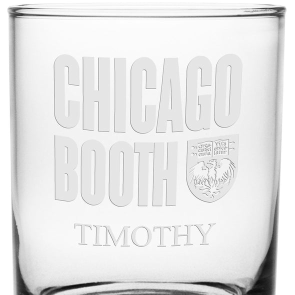Chicago Booth Tumbler Glasses - Set of 2 Made in USA Shot #3