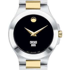 Chicago Booth Women&#39;s Movado Collection Two-Tone Watch with Black Dial Shot #1