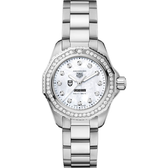 Chicago Booth Women&#39;s TAG Heuer Steel Aquaracer with Diamond Dial &amp; Bezel Shot #2
