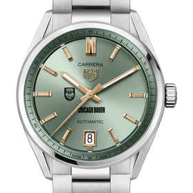 Chicago Booth Women's TAG Heuer Steel Carrera Automatic with Green Dial Shot #1
