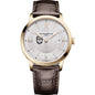 Chicago Men's Baume et Mercier 40mm Gold PVD Classima Watch with Silver Dial & Dark Brown Leather Strap Shot #2