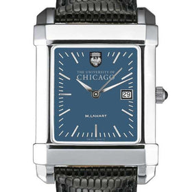 Chicago Men's Blue Quad Watch with Leather Strap Shot #1