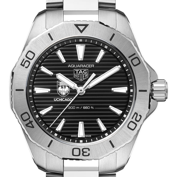 Chicago Men&#39;s TAG Heuer Steel Aquaracer with Black Dial Shot #1