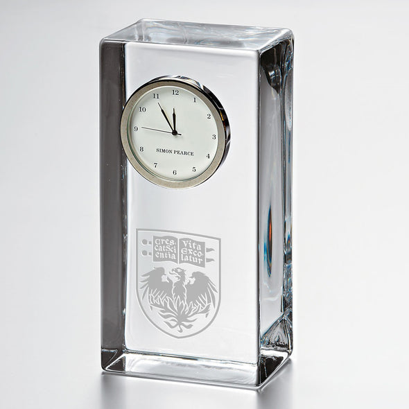 Chicago Tall Glass Desk Clock by Simon Pearce Shot #1