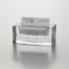 Chobanian & Avedisian School of Medicine Glass Business card holder by Simon Pearce Shot #1