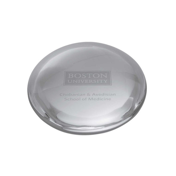Chobanian & Avedisian School of Medicine Glass Dome Paperweight by Simon Pearce Shot #1